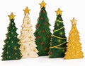 Christmas Decorations Indoor, 5 Pcs Rustic Christmas Star Tree Home Decor