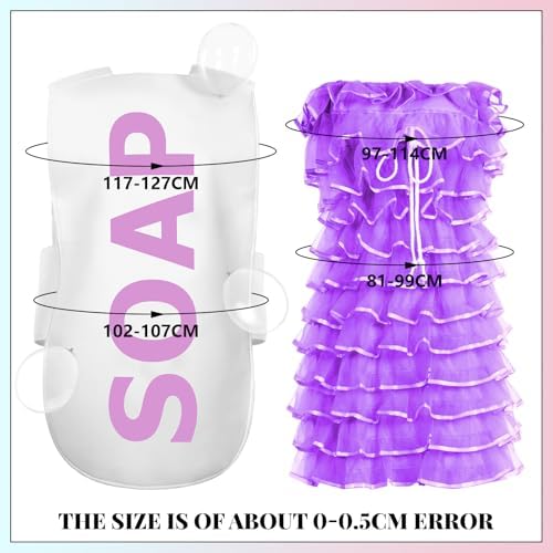 Suhine 23 Pcs Loofah and Soap Costume Set Adults Halloween Couples