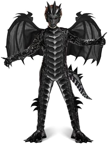 Spooktacular Creations Halloween Kid Dragon Costume, Boys Dragon Wings, Tail and Mask Set for Halloween Dress Up