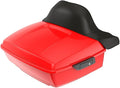 Advanblack Road Glide Tour Trunk Pack Scarlet Red King Tour Trunk Pack Luggage +Wrap-Around Backrest Pad for '97-'25 Harley Touring Road King Street Glide Electra Glide CVO models