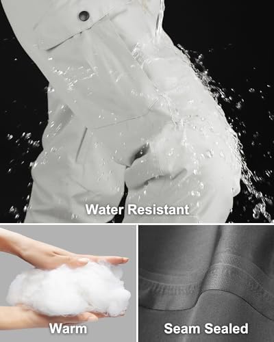 33,000ft Women's Insulated Snow Pants Waterproof Ski with Boot Gaiters
