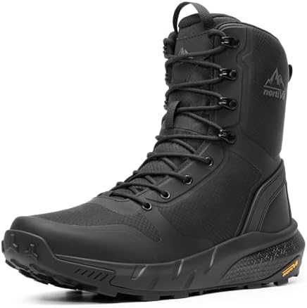 NORTIV 8 Men's Military Tactical Boot Zipper Lightweight