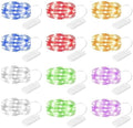 Brightown 12 Pack Multi Color Fairy Lights Battery Operated for Xmas Decor