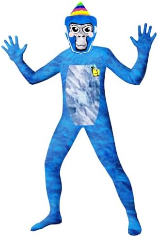 Kids Boy Costume Halloween Dress Up Cosplay Outfits Jumpsuit Party Playwear with Mask