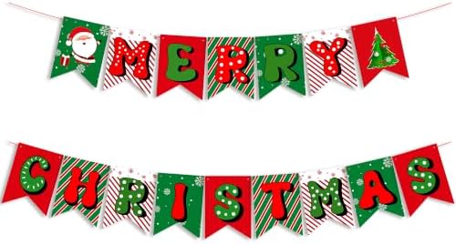 Christmas Decorations,Merry Christmas Banner,Xmas Decor for Home Fireplace