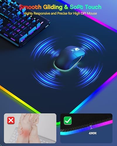 Magnetic Wireless Charging Mouse Pad Gaming, 31.5"x15.8" Large Desk Mat