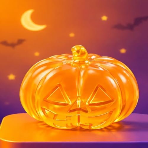 Halloween Decor Squeeze Fidget Toys Ghost Pumpkin Stress Halloween Squishy Toys Pumpkin Skeleton Shape Stress Relief(Yellow2)