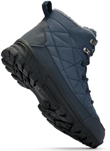 UPSOLO Men's Winter Warm Snow Work Boots