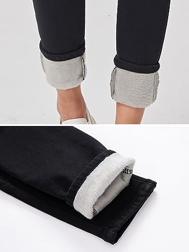 Yehopere Women's Winter Fleece Lined Jeans Slim Fit Warm Skinny High Waist Denim Jean