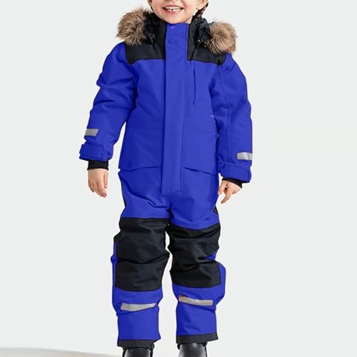 YRAETENM Snow Suit for Kids Boys Girls One Piece Snowsuit Girls and Boys Waterproof Insulated Winter Jumpsuit Coveralls