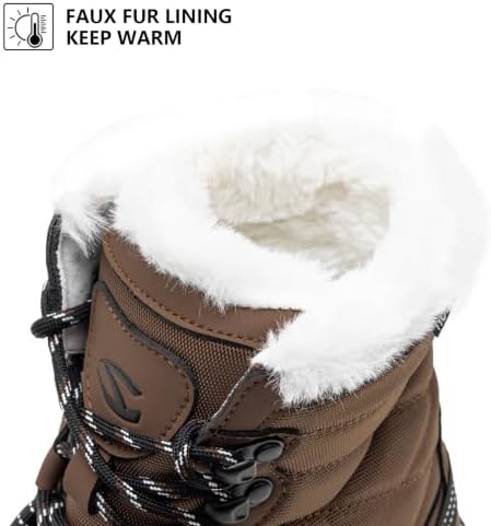 HOBIBEAR Women's Barefoot Snow Boots, Wide Toe Box, Ankle Winter Shoes