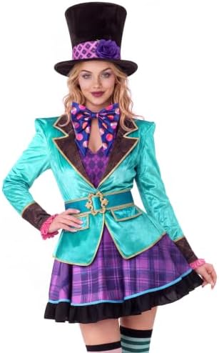 Spooktacular Creations Adult Hatman Costume, Halloween Clown Costume Womens Dress Set, Halloween Costumes 2026