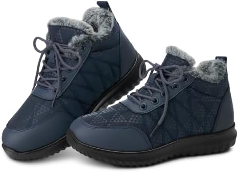 SHIBEVER Winter Snow for Boots Women: Warm Ankle Boots Non-Slip Traction