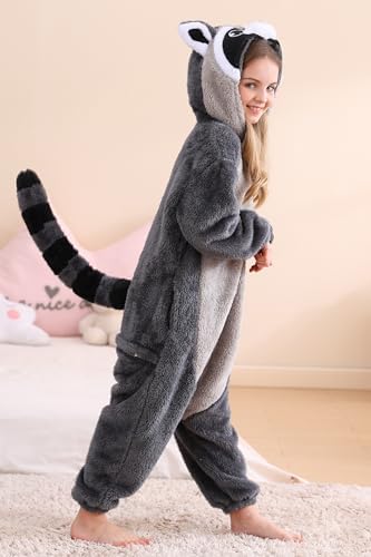 One Piece Pajamas Animal Kids Onesie, Animal Pajamas Halloween Cosplay Costume for Girls Boys