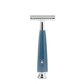 MÜHLE RYTMO Double Edge Safety Razor (Closed Comb) For Men - Perfect for Every Day Use, Barbershop Quality Close Smooth Shave Petrol Blue