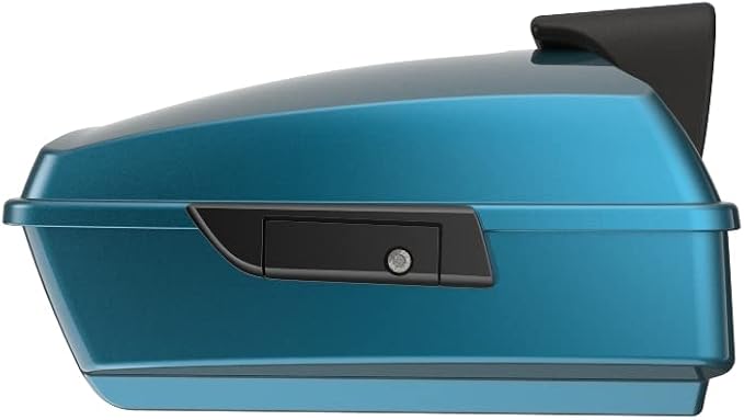 Advanblack Road Glide Tour Trunk Pack Tahitian Teal Chopped Tour Trunk Pack Backrest Pad for '97-'25 Harley Touring Road King Street Glide Electra Glide CVO models