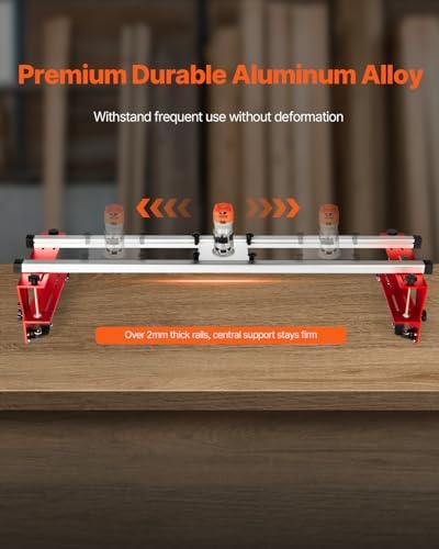 VEVOR Router Sled, 64 Inches, Trimming Planing Machine for Flattening Slabs, X & Y Axis Adjustable, DIY Woodworking Router Sled for Home Improvement Projects, Woodworking, Home DIY