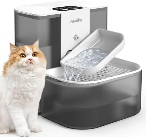4.5L Automatic Cat Water Fountain, Ceramic Bowl Battery Operated