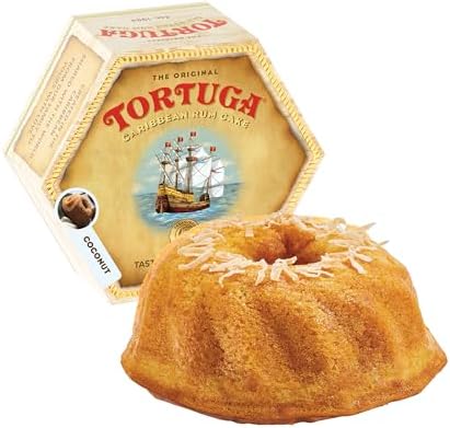 TORTUGA Caribbean Coconut Rum Cake - 16 oz Rum Cake - The Perfect Premium Gourmet Gift for Gift Baskets, Parties, Holidays, and Birthdays