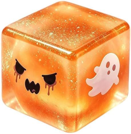 Halloween Ghost Squishy Toy, Cute White Ghost Squeeze Toy, Soft Slow Rising Squishy, Halloween, Spooky Gift & Halloween Decor(Orange1)