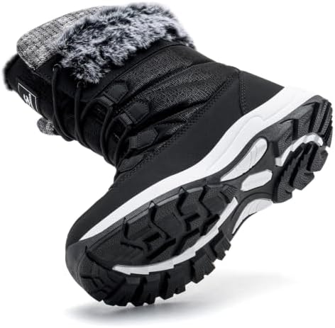 HOBIBEAR Women's Winter Snow Boots Waterproof Warm Mid Calf Lightweight