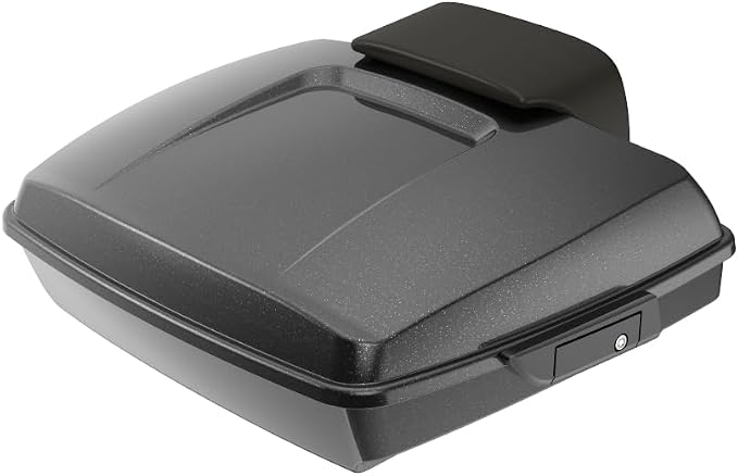 Advanblack Road Glide Tour Trunk Pack Raven Metallic Razor Tour Trunk Pack Backrest Pad for '97-'25 Harley Touring Road King Street Glide Electra Glide CVO Models