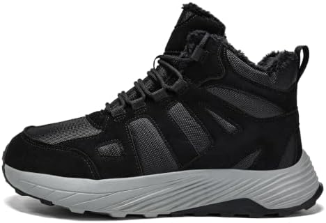 Winter Boots for Men and Women, Warm Fur-Lined Snow Boots with Slip-Resistant Outsole, High-Top Hiking Boots for Outdoor Walking and Cold Weather