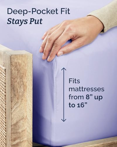 Full XL Sheets - 4 Piece Full XL Sheet Set - Cool & Breathable - Lavender
