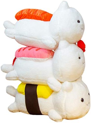 ELAINREN 3 pcs Salmon Sushi Cat Plush Pillow/11.8''