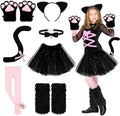 Haull 7 Pcs Halloween Cat Costume Accessories Girl Kid