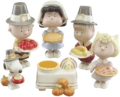 Lenox 841131 Peanuts 6-Piece Thanksgiving Figurine Set By Lenox