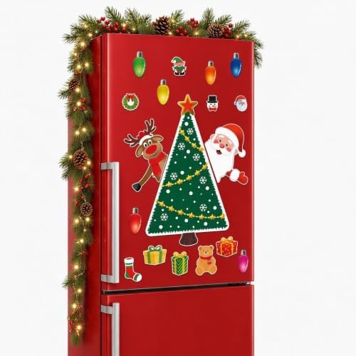 Magnets for Fridge, Magnetic Sticker, Kitchen Decor, Fridge Magnets. (Xmas Tree-D)
