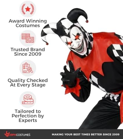 Morph, Jester Costume Men, Jester Outfit, Halloween Costumes for Men