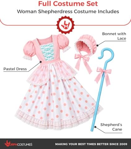 Morph Pastel Shepherdess Women Costume, Halloween Costume for Women