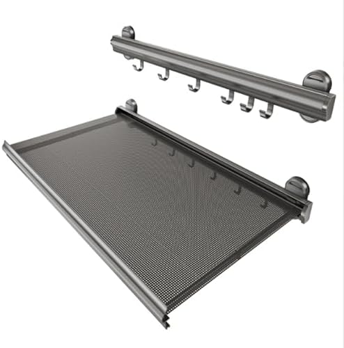 Wall Mounted Foldable Laundry Drying Rack – Space-Saving Indoor Clothes Dryer, Hidden Non-Punch Design for Balcony, Bathroom & Laundry Room (60cm/23.6in, Gray)