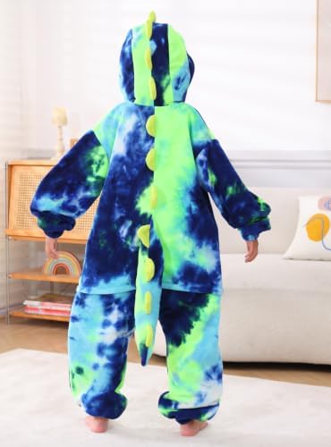 Animal Onesie Pajamas for Kids, Soft Flannel Halloween Cosplay Costume for Boys Girls