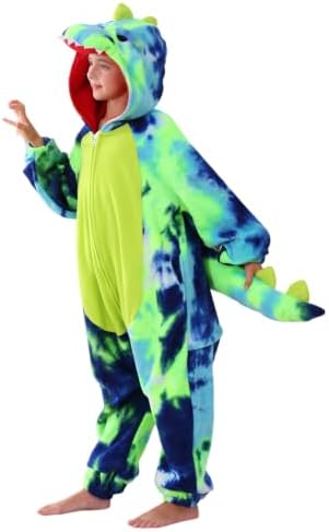 Animal Onesie Pajamas for Kids, Soft Flannel Halloween Cosplay Costume for Boys Girls