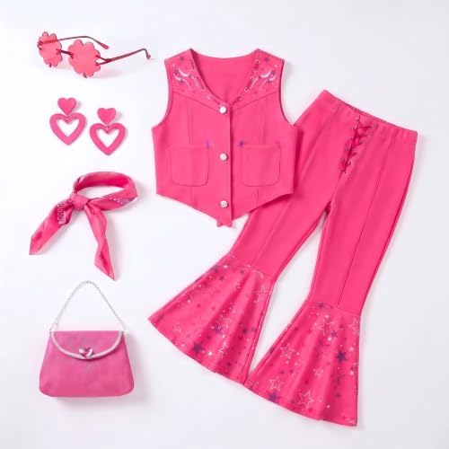 Girls Movie Doll Costume, Kids Rose Outfit Movie Cosplay Dress up Halloween Birthday Party