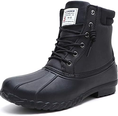 ALEADER Mens Duck Boot | Waterproof Shell | Fur Lined Insulated Winter Snow Boot