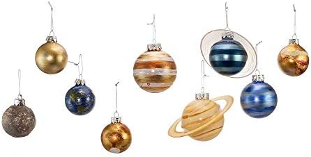 Kurt Adler 50-70MM Noble Gems Planet Solar System 9-Piece Set