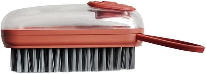 Washing Pot Soft Brush Kitchen Household Dishwashing Brush Laundry Brush Automatic Liquid-Filling Shoe Brush(Black)