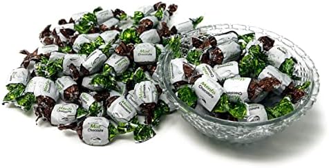 Chocolate Filled Mint Candy, Hard Candies, Vintage Assortment, 1 Lb