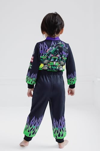 Monster Jam French Terry Racing Zip Up Coverall Infant to Big Kid Grave Digger El Toro Loco Megalodon
