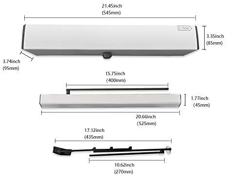 Door Opener Handicap Touchless Wave Sensor Open for Commercial Door with 2PCS Square 4.5'' Wireless Handicap Sensor Swithes 512N and 1PCS Fail Safety 395lbs Electric Strike