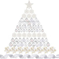Jenaai White 74 Pcs Christmas Ball Ornaments Tree Decorations