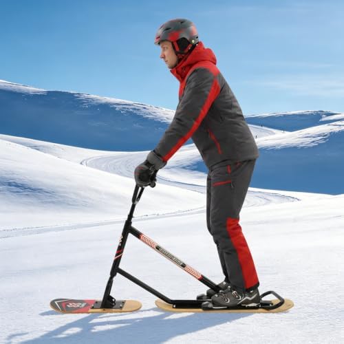 Snow Scooter/Ski with 360° Steering 100kg/220.46 lbs Capacity