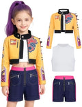 Kids Golden Pop Singer Costume Girls Halloween Costumes Outfit & Accessory