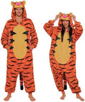 Funziez! Adult Onesie Halloween Costume Animal Dinosaur Shark Unisex Plush One Piece Cosplay Suit for Adults, Men and Women