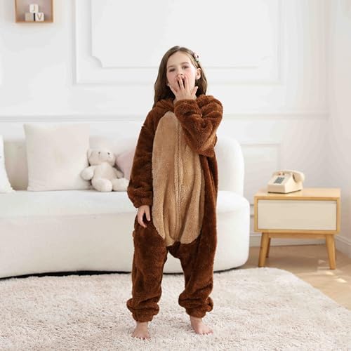 SimZoo Kids Animal Onesie Pajamas Halloween Costumes Cosplay 4-13Y