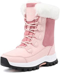 COOJOY Womens Waterproof Winter Snow Boots Warm Shoes Furry Mid Calf Lightweight Walking Hiking Booties